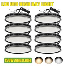 8 Pack Commercial LED High Bay Lights Fixture 150W 0-10V Dimmable UL DLC Listed