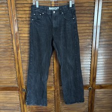 Faded Glory Boy's Jeans - Black Wash, BootCut - 100 Cotton 29x29 Size 18