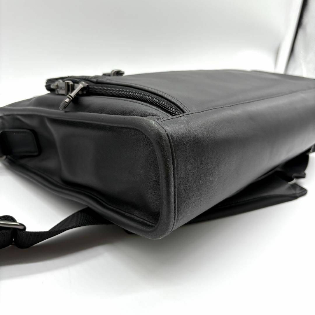 美品 TUMI 963110D4 オールレザー ビジネスバッグ 2way 黒 Tumi 963110D4 All-Leather 2-Way Business Bag Black A4 Size