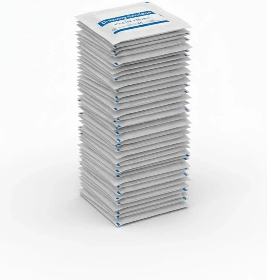 30 Stück wasserdichte Wundauflagen für Schnitte & Wundgröße 4x4 Zoll (10x10cm)