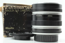 Minolta MC Auto Extension Tubes 14mm 21mm 28mm Boxed From JAPAN [MINT]