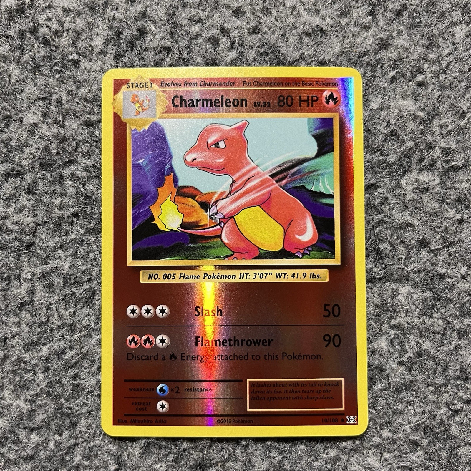 Pokemon Charmeleon 10/108 XY Evolutions Reverse Holo Trading Card - NM