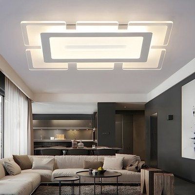 Modern LED Lamp Thin Acrylic Flush Mount Ceiling Light Nordic Design Chandelier