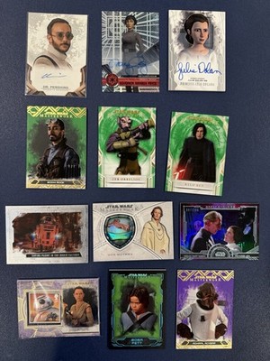 Star Wars Masterwork Huge Lot, Autos, Low Numbered, Green And Blue Parallels Wow