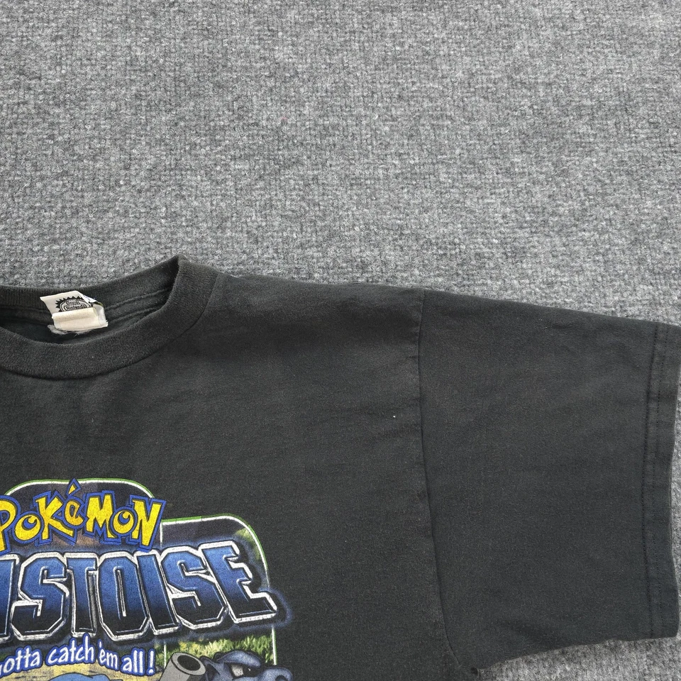 Camisa Pokemon Vintage Juvenil Extra Grande Negra Gráfico Blastoise Nintendo Años 90 Foto 2 de 4