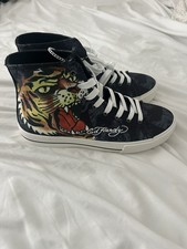 Ed Hardy Sneakers Men  s 10.5 - Black/Tiger Animal Print - High Top Lace-Up - New
