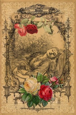 Breathe: 6'' x 9'' Gothic Rose Blank Lined Notebook, Victorian Multipurpose Jotter