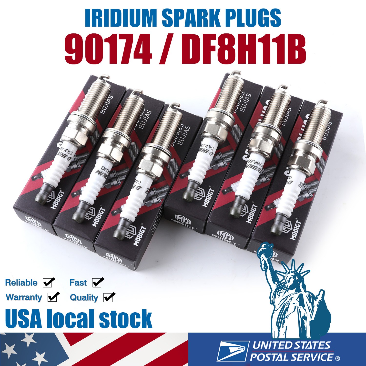 Set of 6 For NGK IRIDIUM Spark Plugs For Nissan 370Z M37, Q50, Q60 DF8H11B OEM