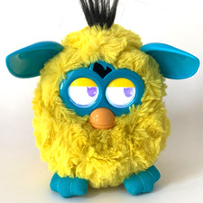 Furby Yellow Lightning Zap 2012 Interactive Electronic Toy Pet Teal Black Hair