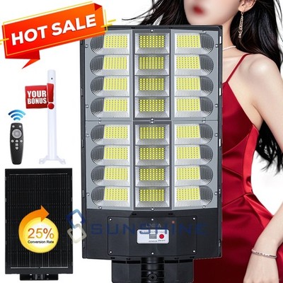 Super Bright Commercial Solar Street Light 9800W 9000W Dusk to Dawn Road Lamp