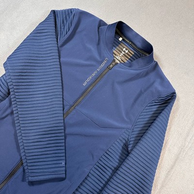 Under Armour Jacket Men M Navy Storm Evolution Daytona Golf Cold Gear Full Zip