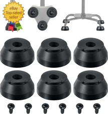 6 Pack Walking Cane Tips Compatible with Hurrycane Replacement Feet, Cane Rubber