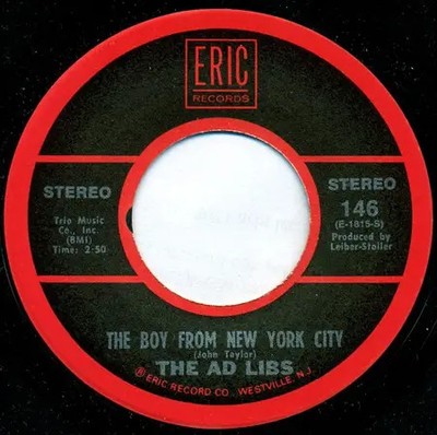 The Ad Libs / The Trade Winds The Boy From New York CIty / New Yorks A Lonel