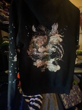 Phoebe Bridgers Dragon Pullover Hoodie Size Small Black