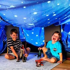 Molcey Blanket Fort Building Kit for Kids 4-8 8-12 - Make a Portable Playhouse,