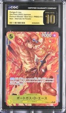 CGC 10 Pristine Portgas D. Ace PRB02-018 One Piece Premium Alt Art Jpn