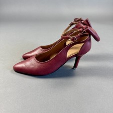 Women's High Heel Pointed Toe Soft Leather Pumps, Handmade, Size 9