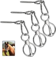 3 Pack Horse Tie Ring, Tie Ring for Horses, 304 Stainless Steel Horse Training A