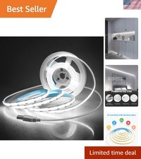 Cold White USB-Powered COB LED Strip Lights 6.56FT - Perfect for Home Decor
