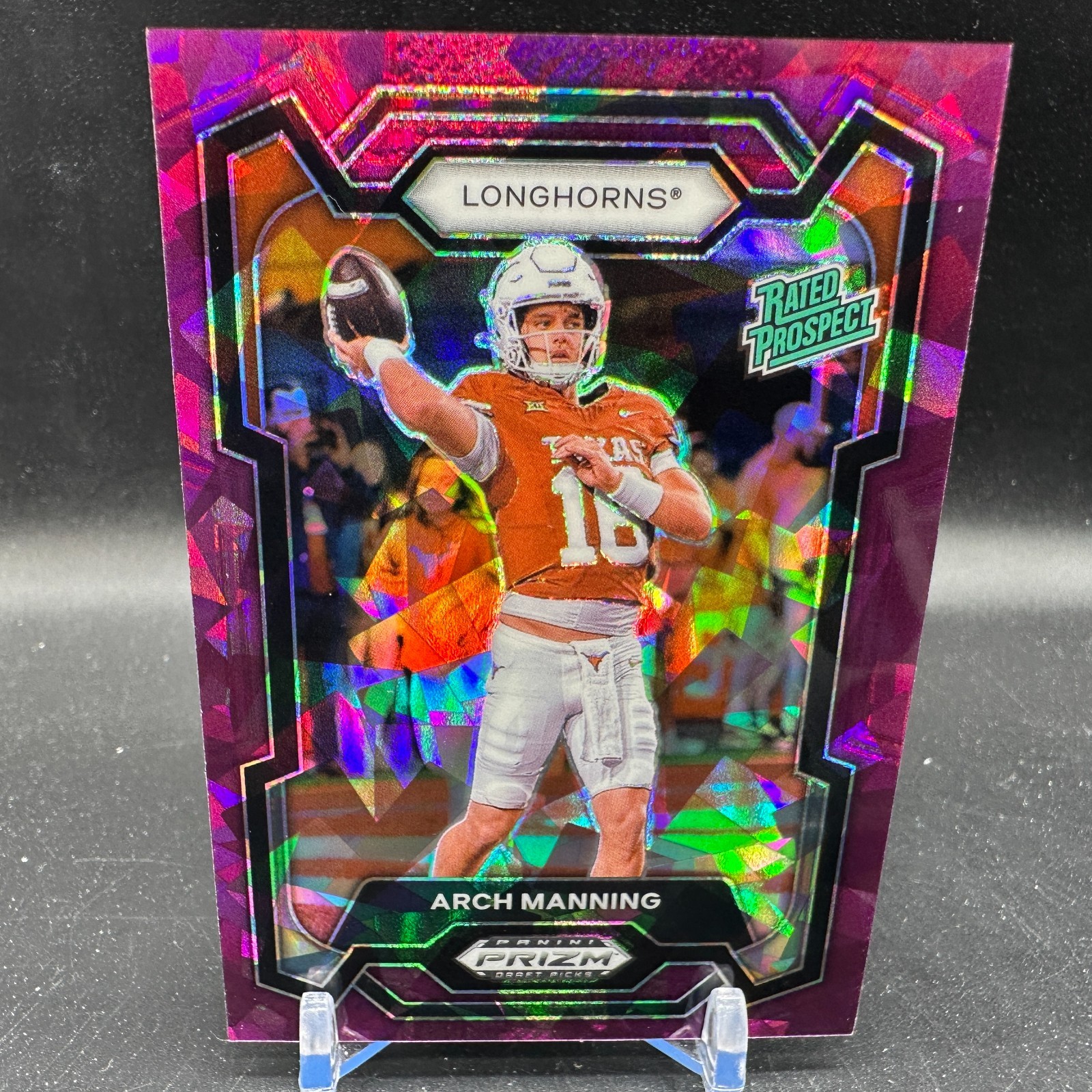 Arch Manning Rated Prospect Purple Cracked Ice Prizm /149 2024 Prizm Draft Picks