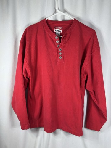 Marlboro, Vintage Marlboro Shirt Mens Large Thermal Ribbed Long Sleeve Made In The USA