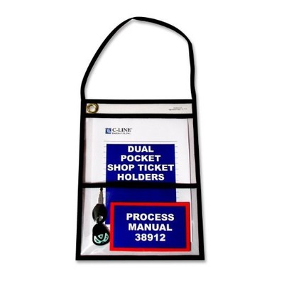 C-Line Products CLI38912 Stitched Dual Pocket Holder 9''x12'' Clear