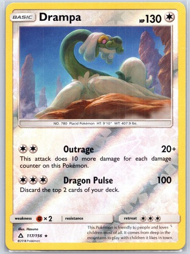 Drampa 117/156 Reverse Holo Near Mint SM - Ultra Prism Pokemon