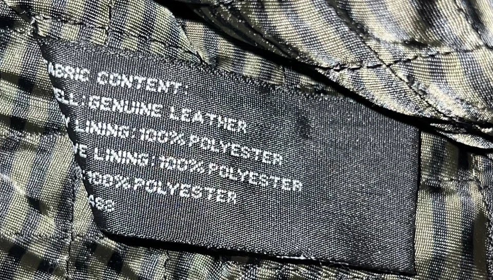 Chaqueta Liz Claiborne Cremallera Completa 100% Cuero Negro Genuino Hombres XXL Foto 2 de 4