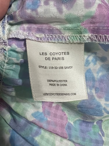 Les Coyotes De Paris Savey Smocked Pastel Floral Girls Tiered Skirt Sz 12 EUC - Picture 6 of 7