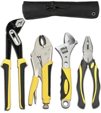 4-Piece Pliers Set 8 10-Inch Combination Locking Groove Joint Pliers