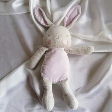 Doudou lapin gris, rose, étoiles, Klorane