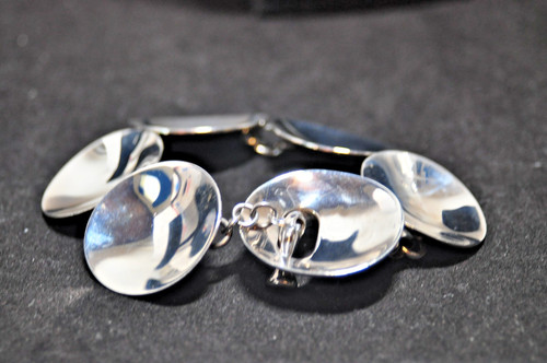 RLM Studio Robert Lee Morris Sterling Silver Concave Disc Toggle Link Bracelet