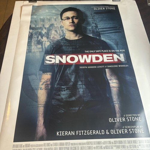 Original 2016 Double Sided Movie House Poster “Snowden” 27x40 Oliver Stone