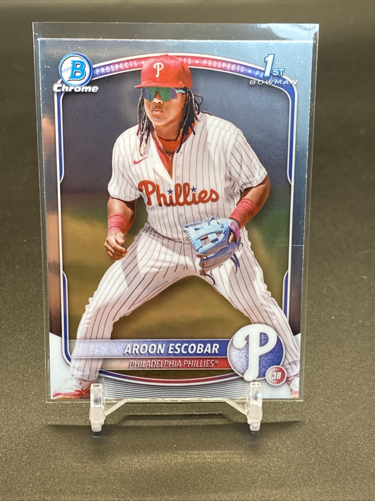 Aroon Escobar 2025 Bowman 1st Base Chrome Prospect Philadelphia Phillies #BCP-65