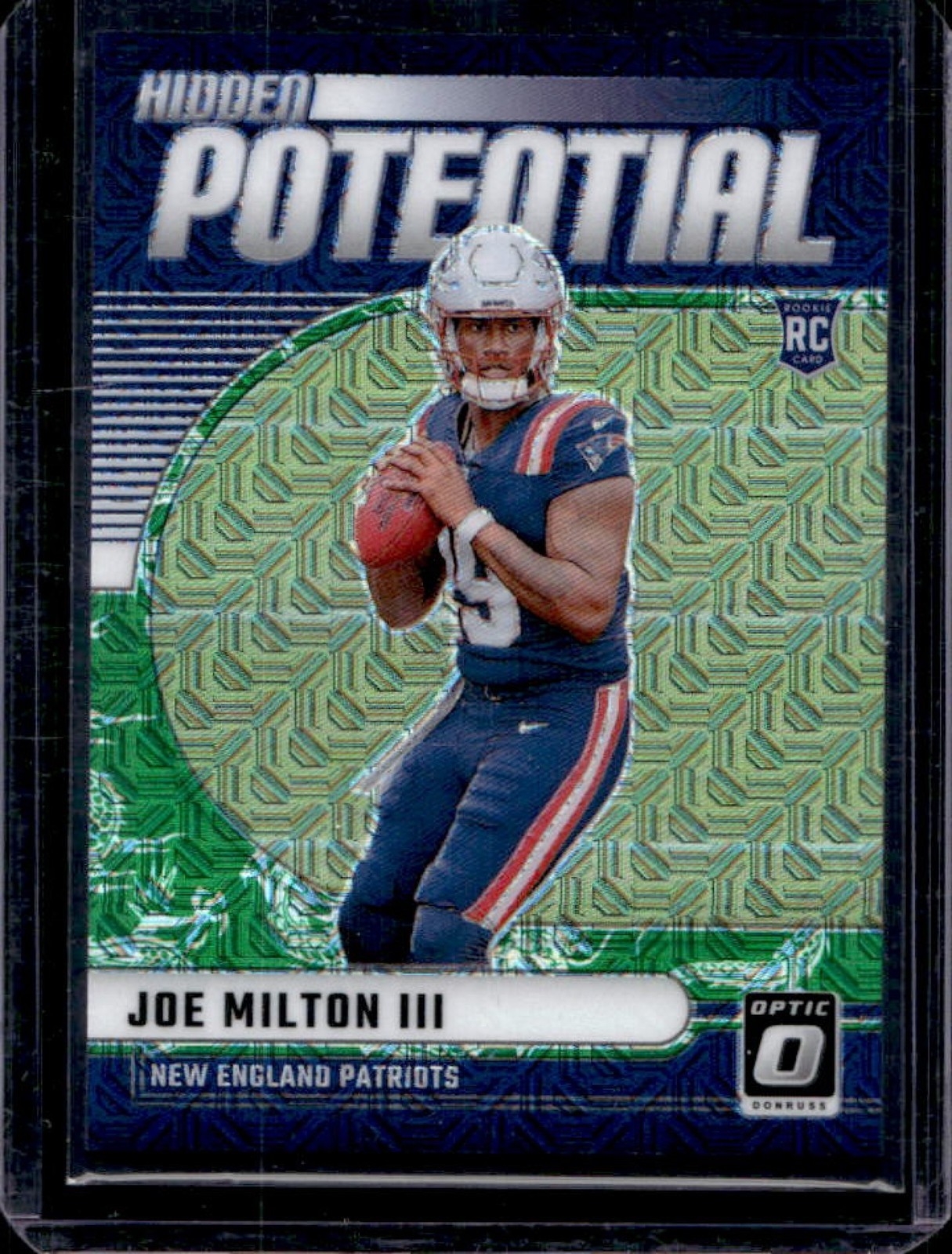 2024 Donruss Optic Joe Milton III Hidden Potential RC Dragon #1/24 Patriots