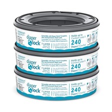 Refills for Diaper Genie Pails 240 Count 3-Pack with Diaper Genie Compl...