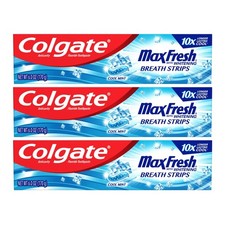 Colgate MaxFresh Toothpaste with Breath Strips Cool Mint 6.0oz (Lot of 3) 1.11 per gallon