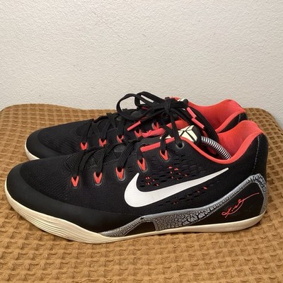 Nike Kobe 9 EM Laser Crimson Mens Sz 9.5 Basketball Sneaker Shoes 646701-001