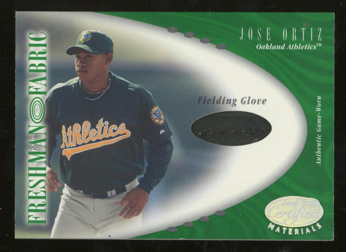 2001 Leaf Certified Materials #132 Jose Ortiz Oakland Athletics #/200