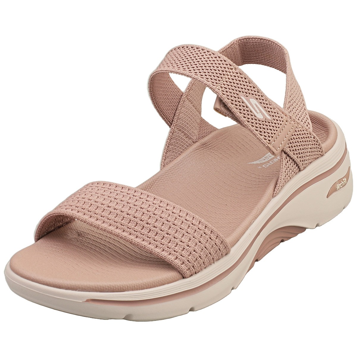 Skechers Go Walk Arch Fit Womens Walking Sandals in Mauve