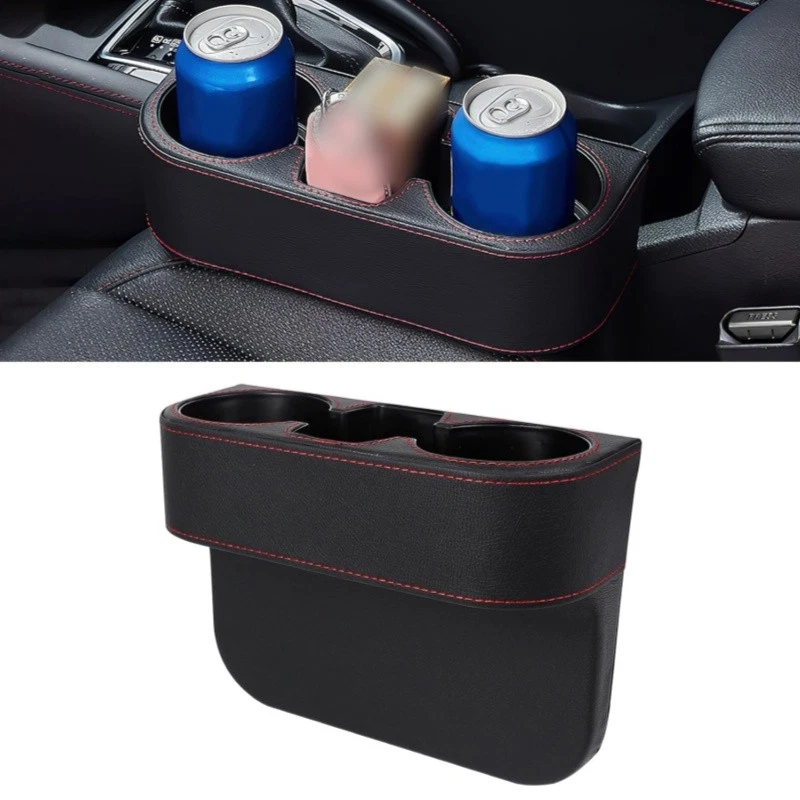 Portavasos de coche organizador de asiento de coche asiento de coche relleno de huecos botella de bebida soporte para teléfono Foto 2 de 4