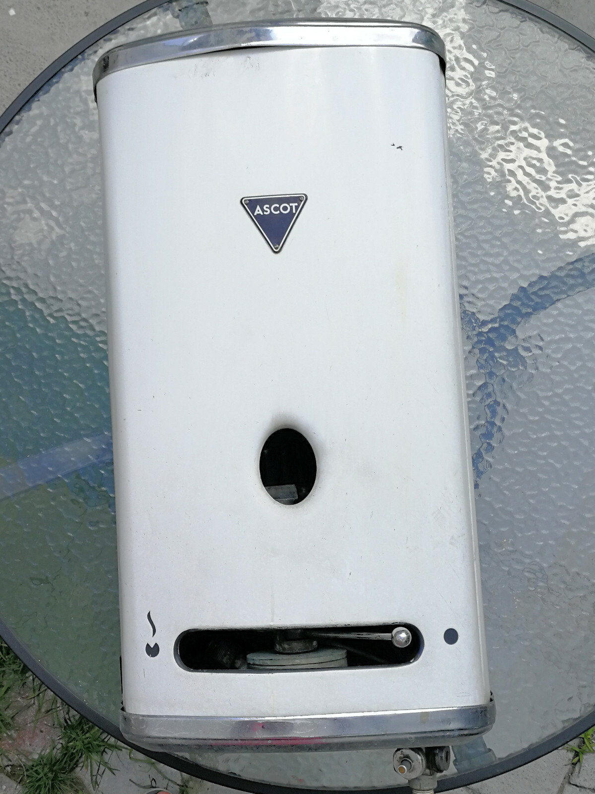 Vintage Ascot Water Heater 701 White Vitreous Enamel Porcelain Gas LP  England | eBay