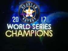 Houston Astros World Series Champs 24"x20" Neon Sign Lamp HD Vivid With Dimmer