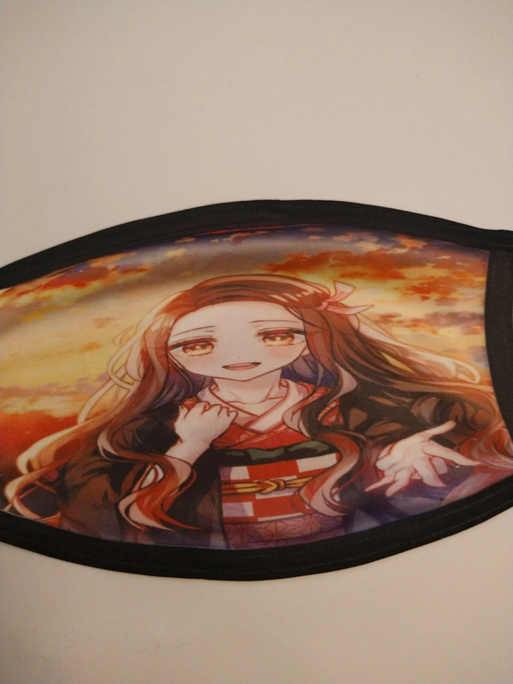 Demon slayer nazuko face mask double layer with filter pocket - Image 3 of 4