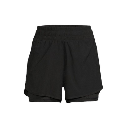 Avia Women's Plus Running Shorts with Bike Liner Sz 3X (22) Black