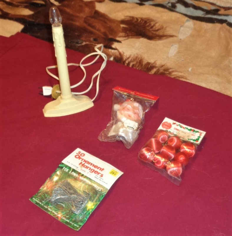 Vintage misc. lot of Christmas decorations and Ornaments, New and Used