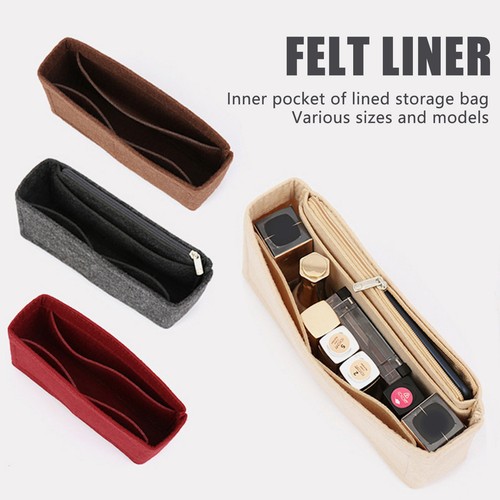 Travel Organiser Handbag Felt Bag Tote Insert Liner Purse Pouch Women 4 Sizes AU - Picture 10 of 14