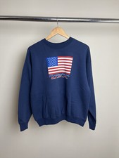 Vintage Freedom U.S.A Flag Sweatshirt Adult Size Large Blue