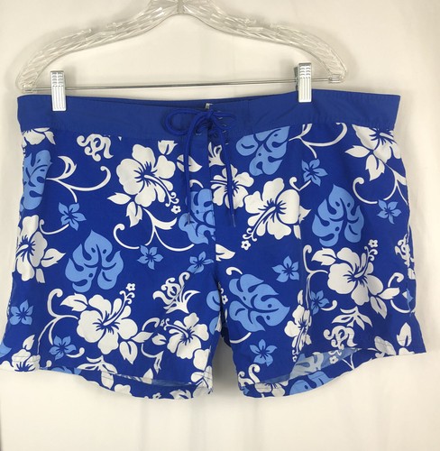 HAWAIIAN FLORAL Blue white Beachwear | eBay