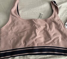 NWT WOMENS VICTORIA  S SECRET PINK SOFT SEAMLESS REVERSIBLE SPORTS BRA-SIZE XL-PI